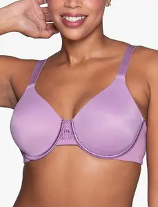 Vanity Fair Women's Full Figure Beauty Back Smoothing Bra – Lightly Lined Cups, 4-Way Stretch Fabric, Wirefree Design, Sizes 34C–46H
