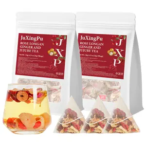 Rose Ginger Tea for Menopause - 20Bags Chinese Ginger and Jujube Tea Tea, Rose, Red Dates, Goji berries, Longan, Improves Sleep(4.23 oz/120g)