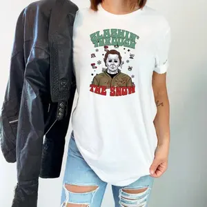 Spooky Christmas T-Shirt Collection Horror Characters, Ghost Face, and Snow Slashing Shirt
