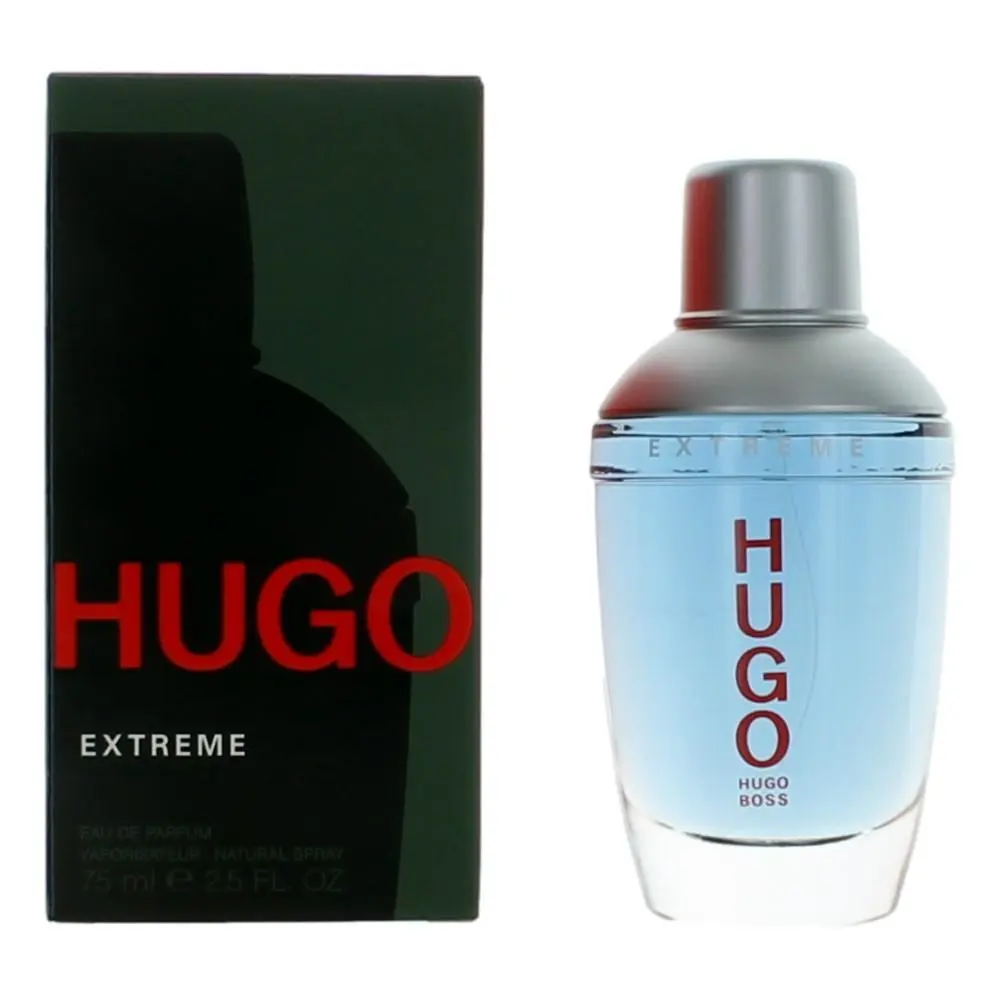 HUGO Green Man Extreme by HUGO BOSS EDP Spray for Men, Modern, Bold Text, Sleek Design, 2.5 Fl. Oz. (75 ML)