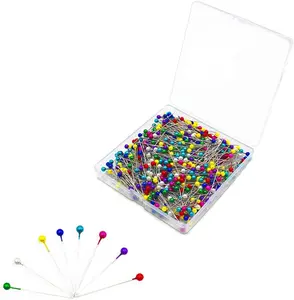 600 Sewing Pins, 1.5 Inch Pearl Ball Head Straight Pins for Fabric, Stainless Steel Quilting Pins, Dressmaker Pins, for DIY Decoration