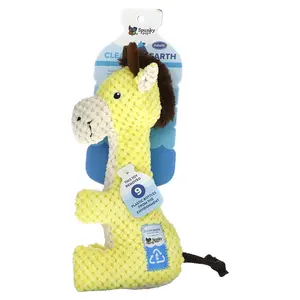 Spunky Pup Clean Earth Collection, Giraffe, 1 Toy