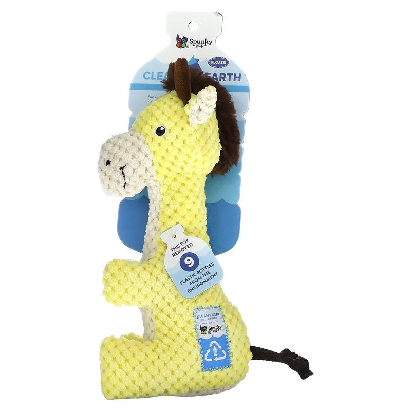 Spunky Pup Clean Earth Collection, Giraffe, 1 Toy