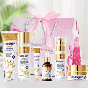 Collagen Firming Skincare 6-Piece Anti Aging Set for 25+ Women | Reduce Forehead & Nasolabial Wrinkles, Hydrating & Non-Greasy