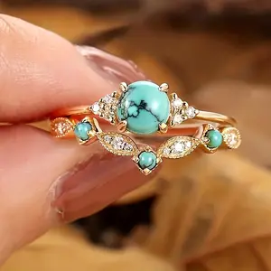 Women's High-end Niche Set Ring with European and American Fashion Ring, Middle Eastern Luxury Set Ring, Vintage Wedding and Engagement Ring, Low Price, Small Flaws Are Inevitable, Please Accept