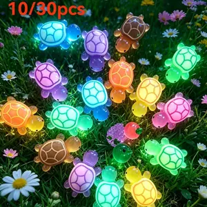 10/30 luminous 3D turtle ornaments-colorful translucent plastic decorations, suitable for DIY crafts, party gifts, classroom rewards, and party gifts for Halloween, Easter, Thanksgiving, Christmas, birthdays, beaches and other themed activities.