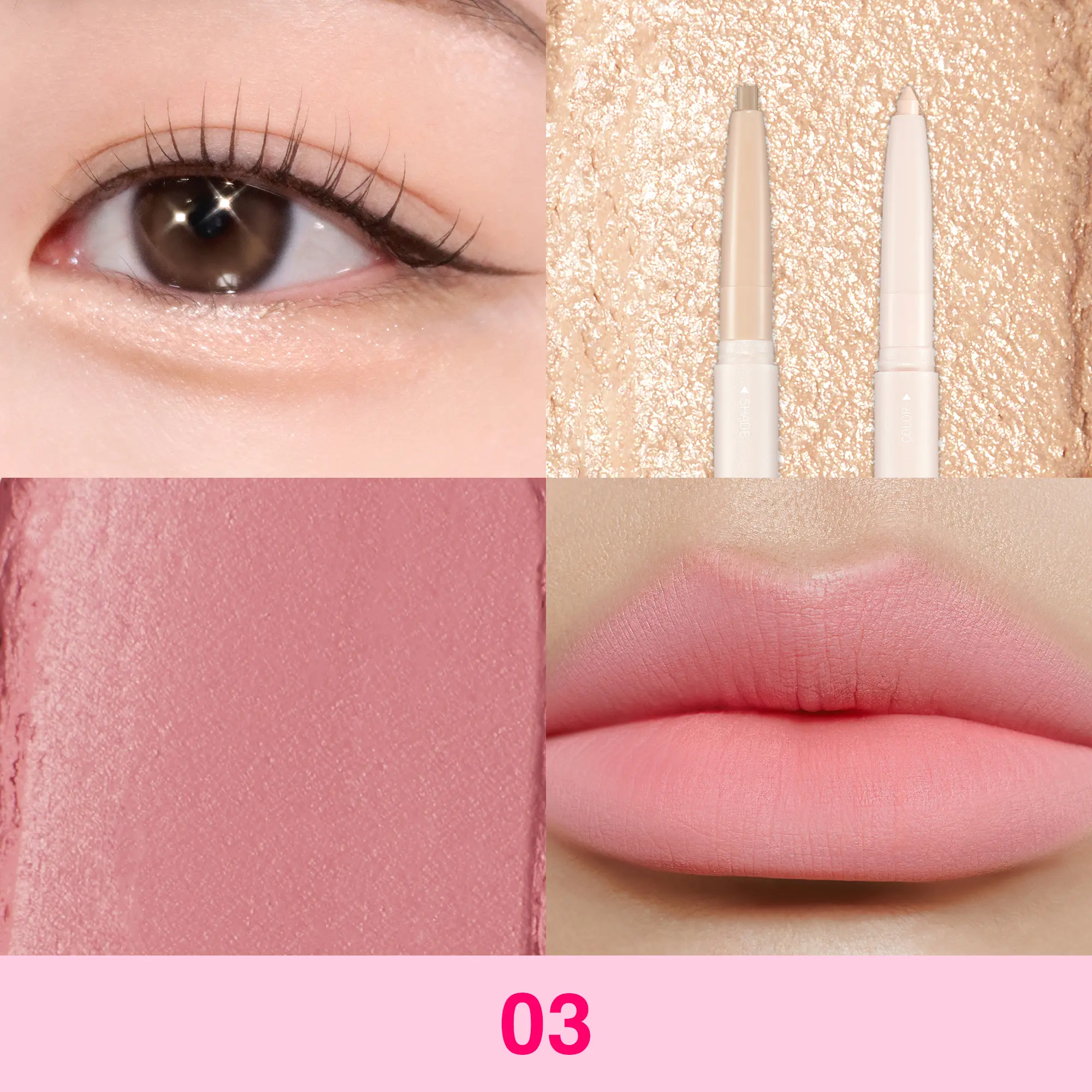 Over-lip 01 & Aegyo-Sal Under Eye Stick 02