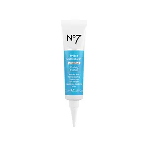 No7 HydraLuminous+ Cooling Under Eye Gel - Hydrating Eye Gel to Smooth Dry, Fine Lines with Hyaluronic Acid & Vitamin B3 Niacinamide - Reveals Visibly Healthier-Looking Skin (0.5 Fl Oz)