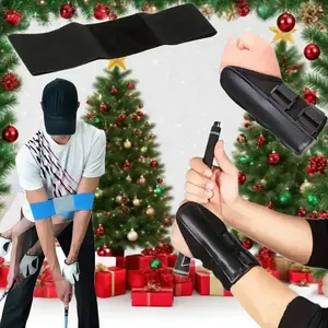 Golf Arm Band and Wristband Set, Golf Training Aid, Elastic Arm Alignment Trainer, Improve Swing Path, Suitable for All Levels, Golf Accessories