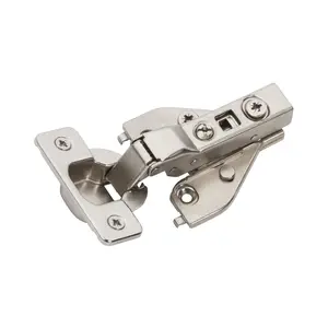 2 Pack 1/2 inch Overlay Soft-Closing Euro Concealed Hinge for Face Frame Cabinet, 105-degree Opening Angle with 3-Way adjustability
