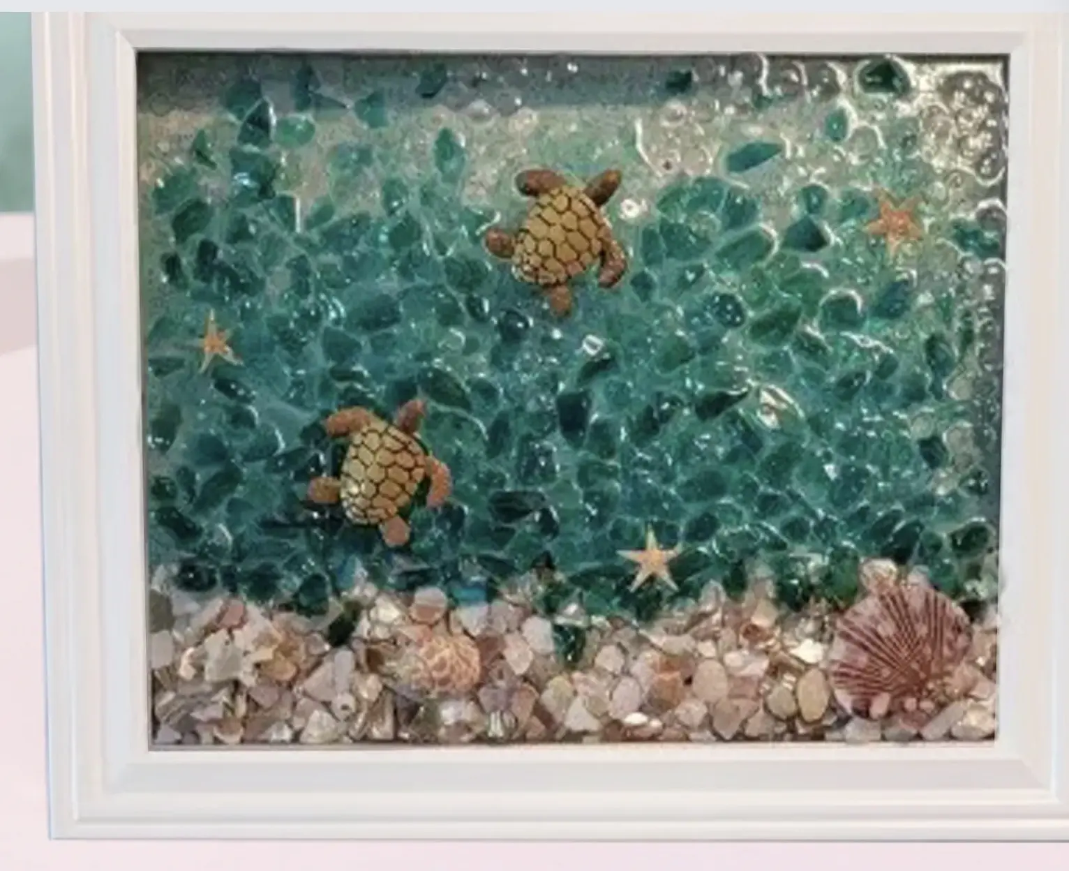 DIY Sea Turtle Art Kit - Create Your Own Sea Turtle Art with Shells, Starfish, and Seashells