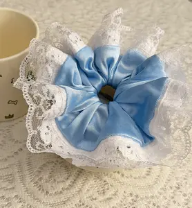 Random Color 1 Pc Satin Hair Scrunchies for Women - Glossy Satin Scrunchies for Hair Satin Scrunchies for Girls Holiday Gift Silk Hair Tie No Damage Cute Satin Hair Scrunchie for Styling