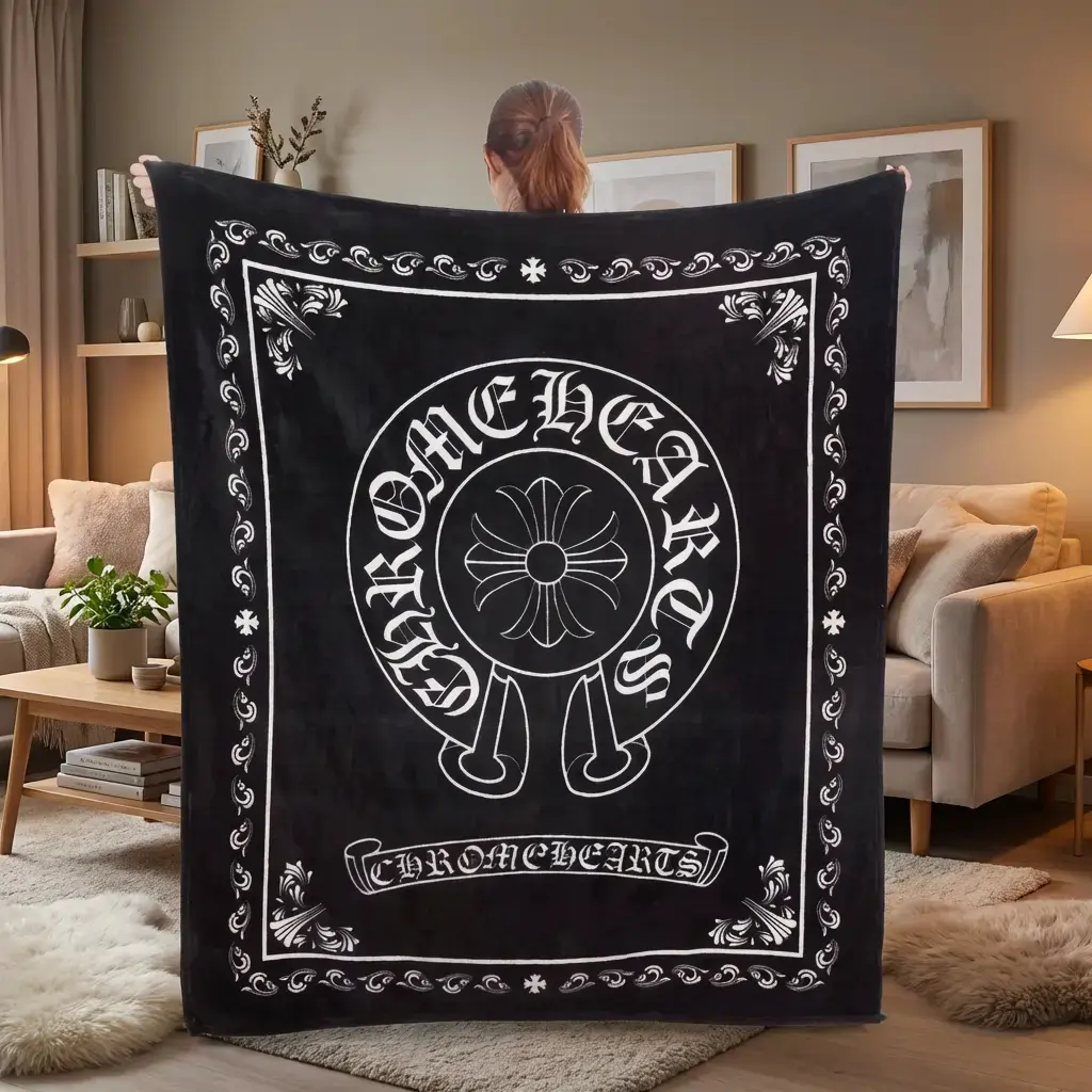 Black Vintage Style Flannel Blanket Student Dormitory Air Conditioning Room Cover Bedroom Living Room Decor Cozy Warm Throw Dark Academia Aesthetic Bedding College Essential