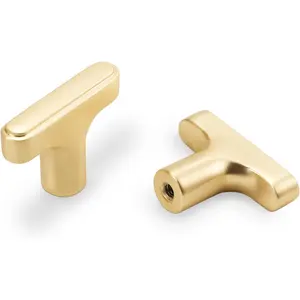 10 Pack Brushed Brass Kitchen Cabinet Drawer Pulls Solid Brass Drawer Knobs Dresser Knobs Kitchen