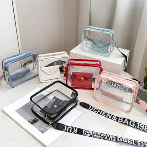 Korean Style Transparent Jelly Crossbody Bag, Trendy Fashion Shoulder Purse for Women and Teens, Lightweight, Waterproof, Easy-Clean Handbag for School, Shopping, Travel, Parties, Everyday Use