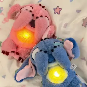 Soothing Music Doll Breathing Toy Companion Sleep Aid for Babies & Children Plush Electronic Pet Teddy Bear with Realistic Breathing Action & Lighted Music Perfect Gift for Christmas & Birthdays