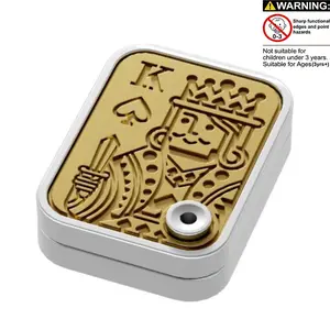 Cat Claw Push Card Edc Stress Relief Poker K Pop Coin Adult Fingertip Spinning Gyroscope Anti-Stress Toy Gift Charm