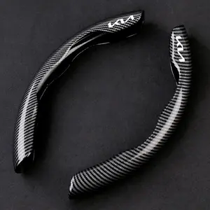 2pcs Carbon fiber Car Steering Wheel Cover Anti-slip Protection Cushion For KN Kia Rio Ceed Sportage Cerato Soul Sorento Picanto Optima Car Accessories Car Steering Wheel Insert Accessories