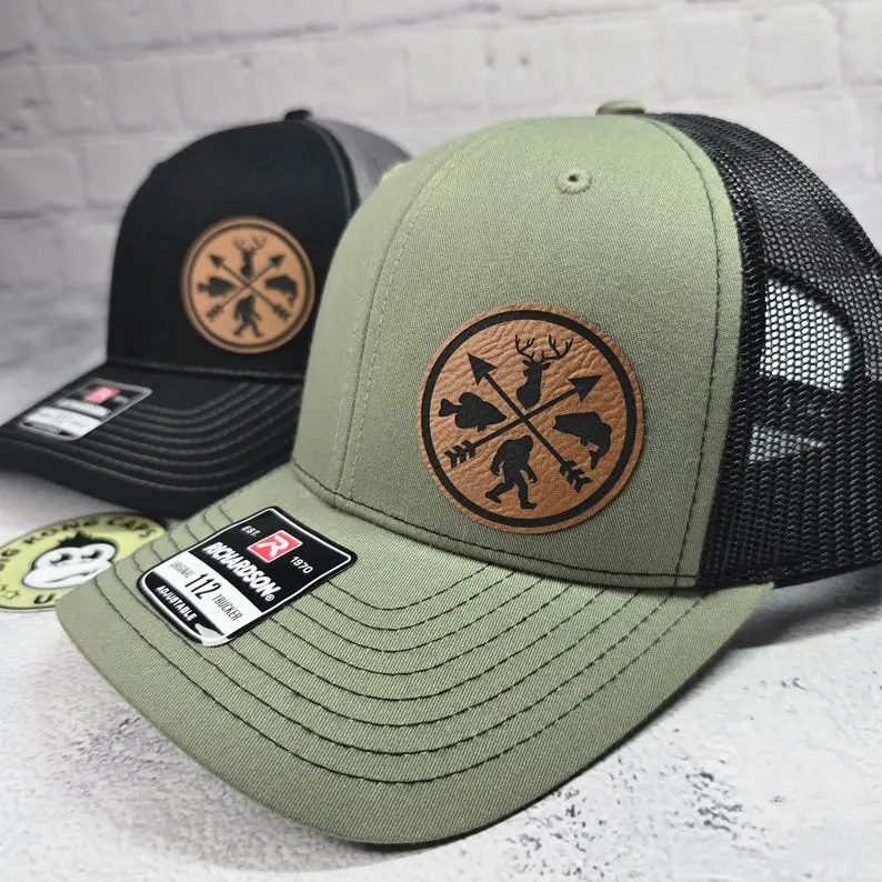 Bigfoot Hat, Bigfoot Hunting Fishing Cap, Bigfoot Deer Hunter Hat, Sasquatch Lover Gifts, Bass Fishing Sasquatch Hats, Fishing Hunting Hats