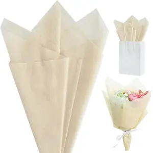 20 Sheet Khaki Korean Flower Wrapping Paper, 22 x 22 Inch/pcs Tissue Paper for Flower Bouquet  Wrapping, Mother's Day Valentine's Day Graduation  Floral Wrap