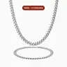 JAXXON Cuban Set 5mm - Silver - Waterproof - Box Clasp