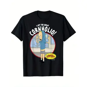 Summer t Shirts Beavis and Butt-Head Graphic T-Shirt - Cotton, Casual, Slight Stretch