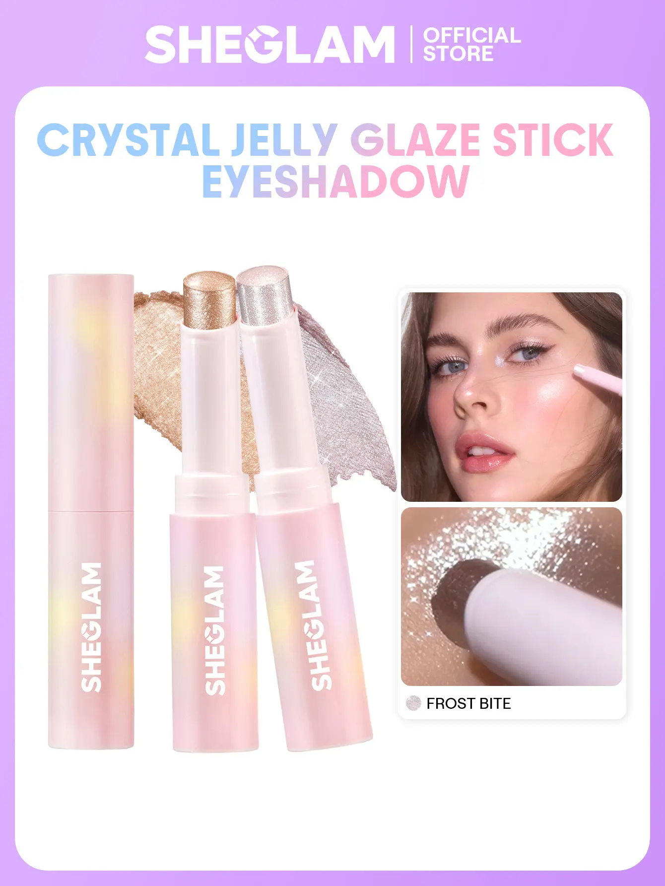 【FREE SHIPPING】SHEGLAM Crystal Jelly Glaze Stick Multi-Use Glitter Shimmer Eyeshadow Highlighter Diamond 【FREE SHIPPING】SHEGLAM Crystal Jelly Glaze Stick Multi-Use Glitter Shimmer Eyeshadow Highlighter Diamond