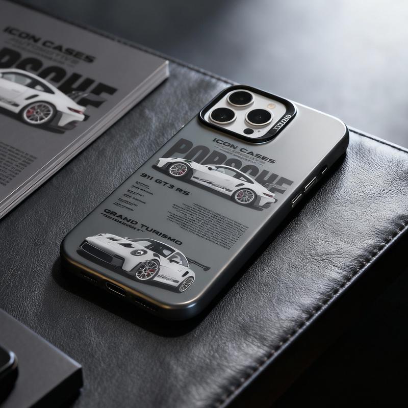 Porsche 911 GT3 RS Supercar Phone Case, a high-end, drop-proof, full-coverage soft case for car enthusiasts, compatible with iPhone 17 Pro Max/17 Pro/17/16 Pro Max/16 Pro/16/15 Pro Max/15 Pro/15/14 Pro Max/14 Pro/14/13 Pro Max/13 Pro/13/12 Pro Max/12 Pro/
