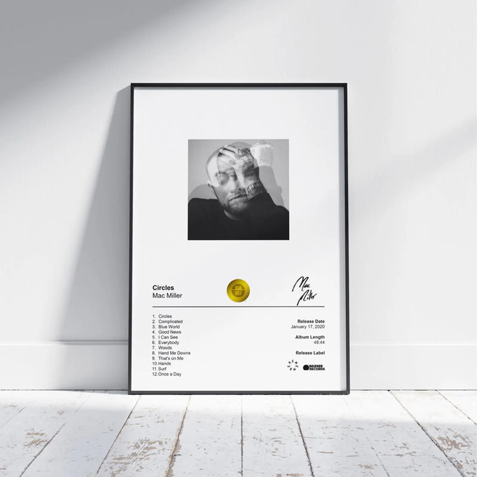 Maccc Mlllerrr Circles Album Cover Vintage Premium Wall Art Poster Unframed HD Print Home Office Decor Unique Trendy Gift
