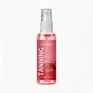 EELHOE Tanning Mist with Strawberry & Calendula, Face & Body Spray for Streak-Free Natural Bronze, Brightening Hydrating Formula, Gentle for Sensitive Skin, Indoor/Outdoor Use