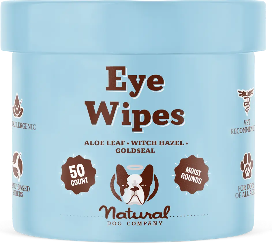 Natural Dog Company Eye Wipes for Dogs - Gentle and Effective Cleaning