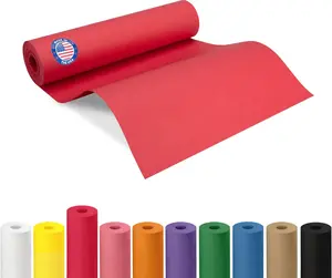 12" x 1200" (100 feet) Red Kraft Paper Roll - USA-Made Quality Craft Paper for Gift Wrapping, Kids' Arts & Crafts, School Projects - 100% Recycled Natural Material 50lb Thickness by IDL Packaging