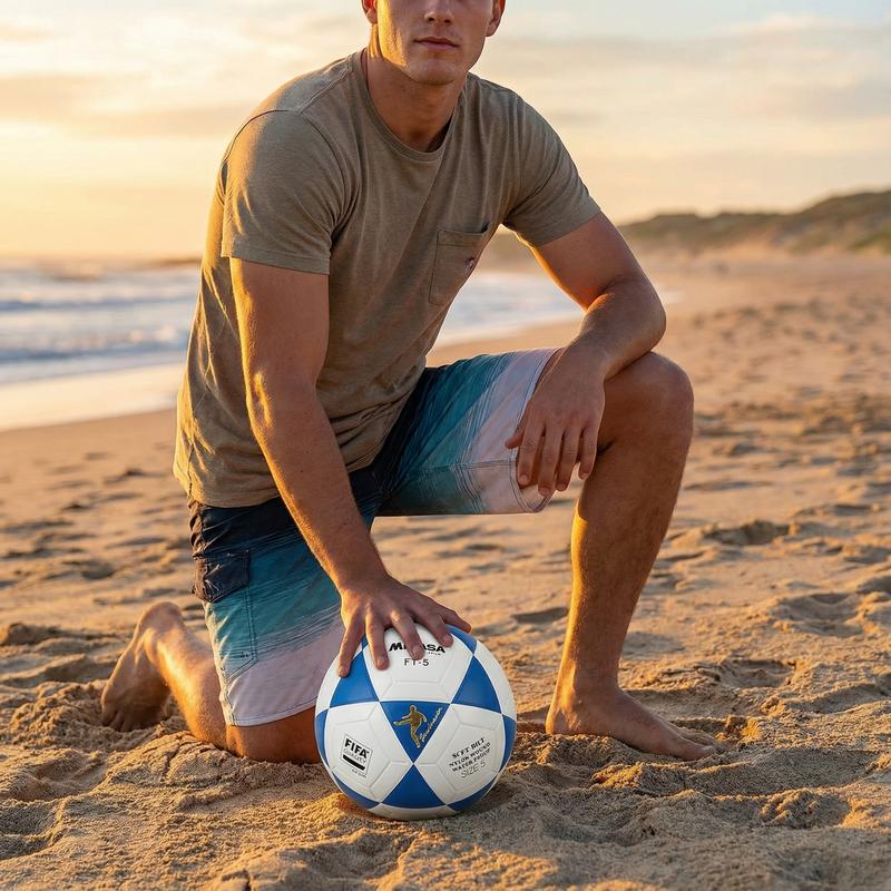 Official Size High Quality Soccer Ball MIKASA FT5 FQ B Footvolley Ball, Size 5, Blue, Unisex Adult, FIFA Quality, Synthetic Leather, 32-Panel Construction, 65-67cm Circumference, 410-450g Weight Molded Soccer Nylon with Wound