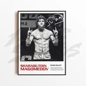Sharaputdin Magomedov Art Poster Unframed  , Mixed Martial Arts Wall Decor, Home Gym Decoration, Sports Gift, UFC Fighter Poster Unframed , MMA Art