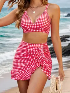 Sexy Fashion Skirt Bikini Swimwear for Women, Beach Pool Swimsuit, Stylish Ladies Bathing Suit, Summer Vacation Wear