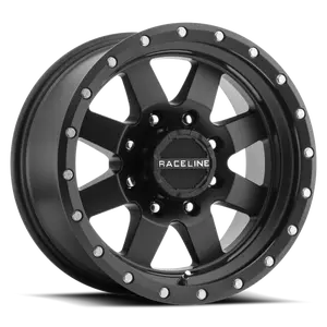 Raceline 935B Defender 16x6.5in / 6x130 BP / 45mm Offset / 84.1mm Bore - Satin Black Wheel