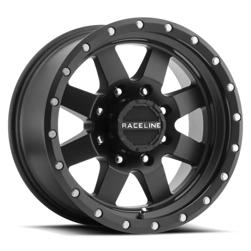 Raceline 935B Defender 17x9in / 6x135 BP / 0mm Offset / 94mm Bore - Satin Black Wheel