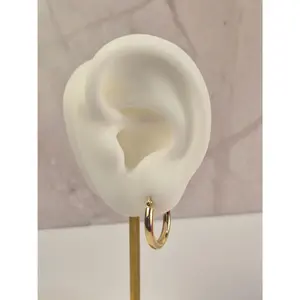 14K Gold Golden Essentials Hoops (049)