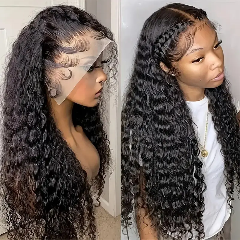 Lace Front Wigs Human Hair 200% Density HD Transparent 13x4 Body Wave Lace Frontal Wigs Human Hair Virgin Human Lace Front Wigs Pre Plucked with Baby Hair