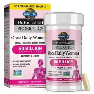 Garden of Life Once Daily Dr. Formulated Probiotics for Women 50 Billion CFU 16 Probiotic Strains with Organic Prebiotics for Digestive, Vaginal & Immune Health, Dairy Free, Shelf Stable 30 Capsules