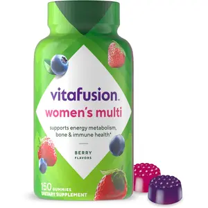 Vitafusion Womens Multivitamin Gummies, Berry Flavored Daily Vitamins for Women with Vitamins A, C, D, E, B-6 and B-12, 150 Count, 75 Day Supply, 150 Count