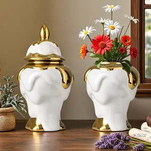 Modern Minimalist Ceramic Flower Vase, European Style Home Decor, Dining Table Centerpiece, Desktop Decoration, Elegant Floral Arrangement