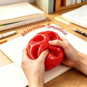 2026 Viral Summer Cool Watermelon Slush Squishy Fidget Toy, Dimple Design One Press One Dent, Incredibly Smooth Hand Feel, Ultimate Stress Relief Anxiety Vent Squeeze Toy for Adults Teens Kids Desk Decor Gift