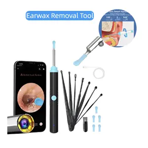 Silicone Ear Hygiene Set, HD Visual Earwax Removal Tool with Camera, 1296P HD Camera Ear Cleaner,  Compatible with iPhone and Android Phones,  Springtok