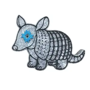 Aztec Armadillo - Cute Design in an Armadillo with Blue Star Detail