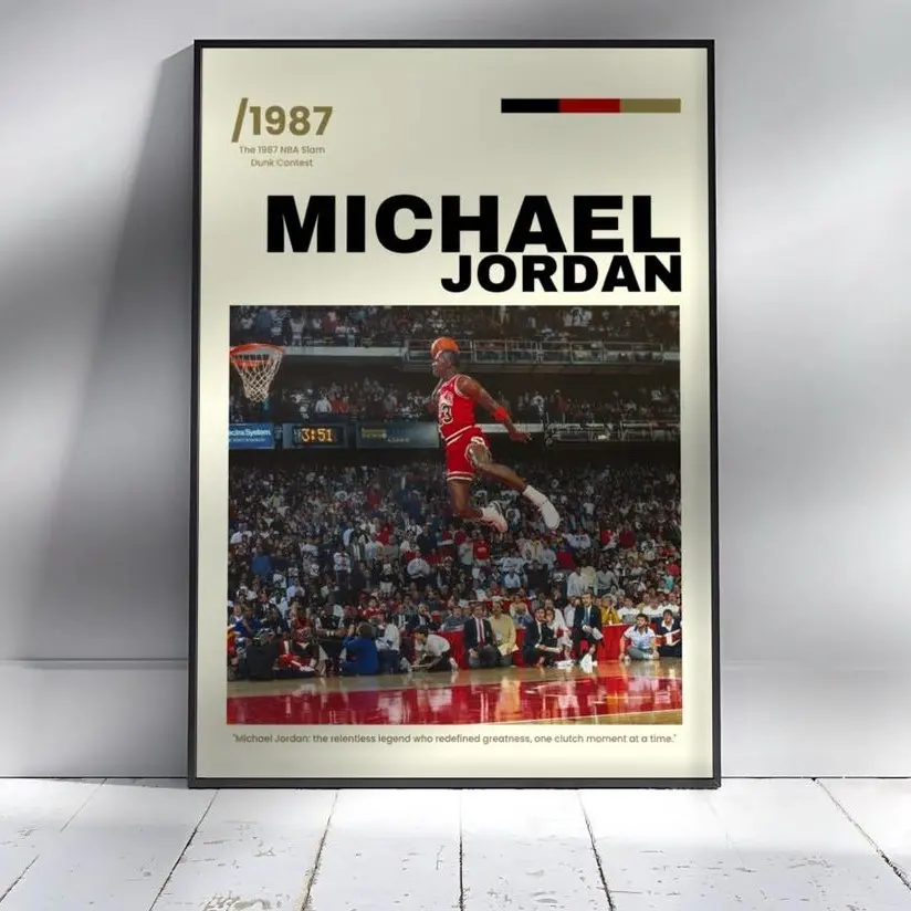 Michael Jordan Poster d1 Wall Art / Jordan Sport Poster ,Basketball Poster, Product without frame