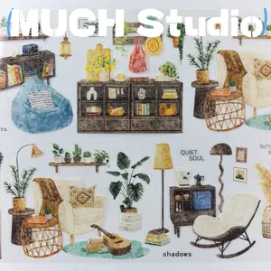 1pc (7*100cm) Original New Indoor Furniture Home Decorative PET Tape Sticker, High-end Craftsmanship, Exquisite Pattern, Versatile & Practical, Suitable for Scrapbooking, Journal Decoration, Diaries, Notebooks, Greeting Cards, Photo Frames and More