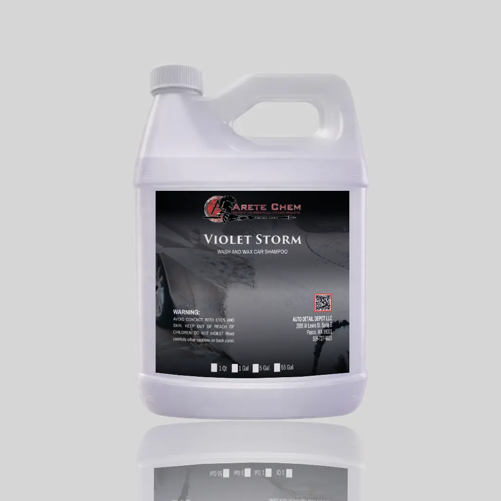 Arete Chem Violet Storm Wash and Wax 1 Gal