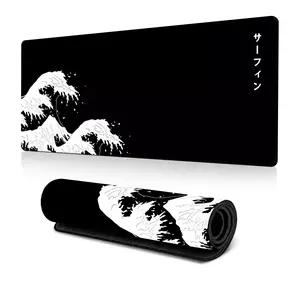 Wave Pattern Mouse Pad, 1 Count Anti-slip Rubber Base Mouse Pad, Large Gaming Mouse Pad, Office Accessories, Non Slip Mousepad