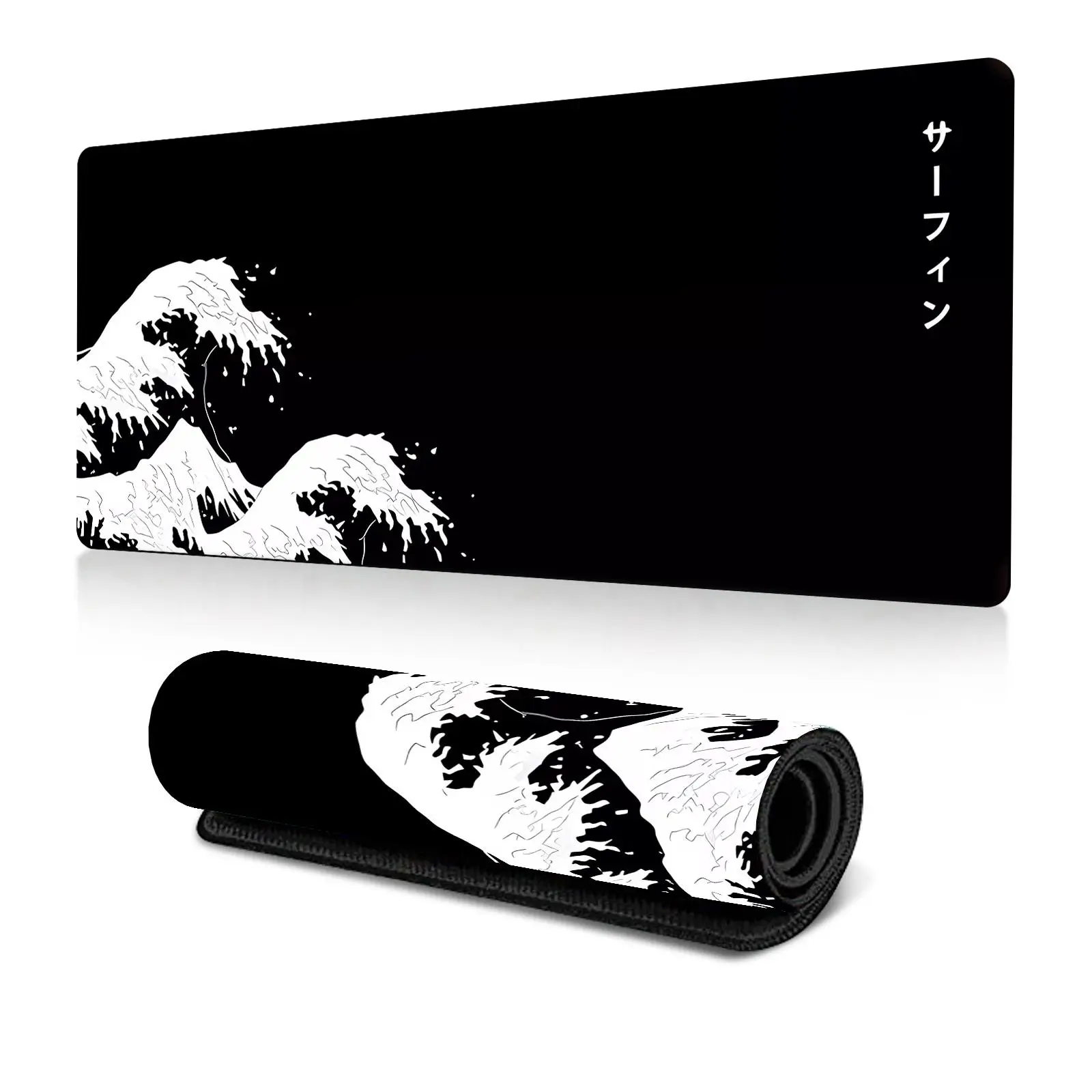 Wave Pattern Mouse Pad, 1 Count Anti-slip Rubber Base Mouse Pad, Large Gaming Mouse Pad, Office Accessories